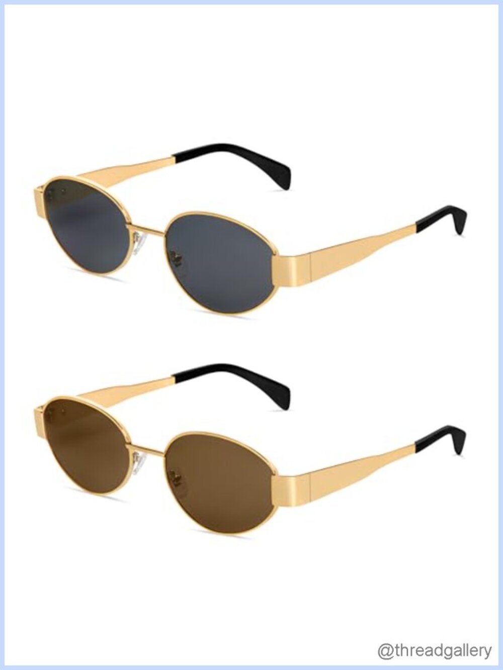 Oval Sunglasses Women Men Retro Designer Trendy UV400 Protection
